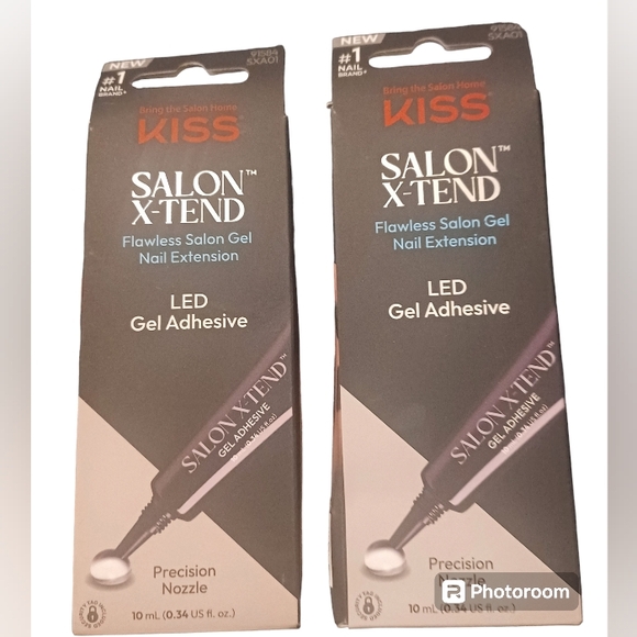 Kiss Salon X-Tend LED Gel Nails in Satellite and 2 LED Gel Adhesives Bundle - Picture 7 of 12